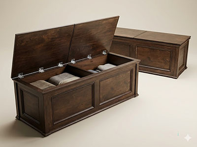 Large Split-Lid Storage Chest