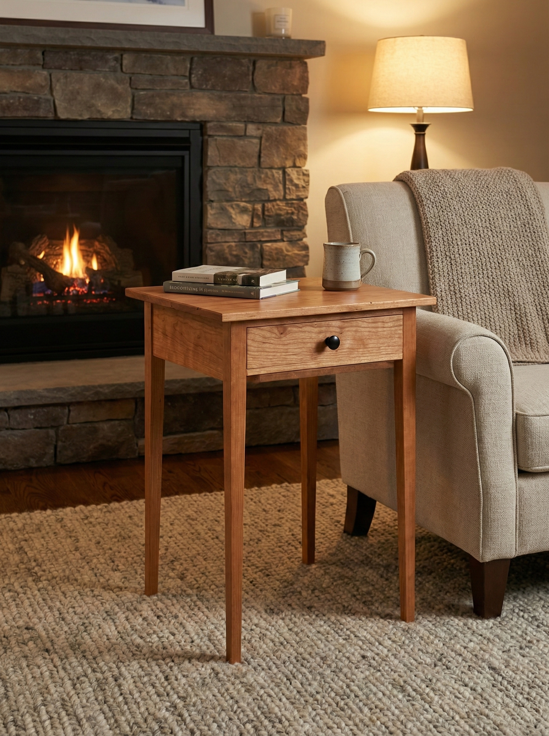 Solid Cherry Shaker End Table